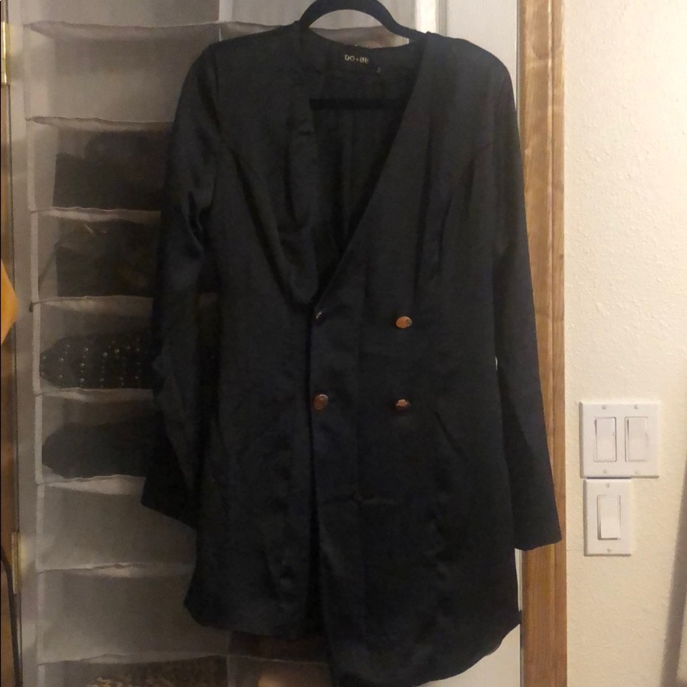 Long Sleeve Double Breasted Blazer Dress